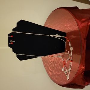 Necklace with complimentary earrings